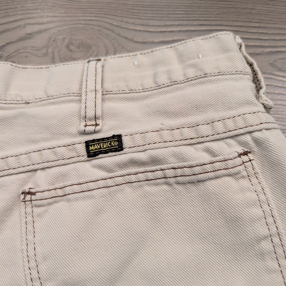 70s Maverick Soft Cream Twill Womens Shorts