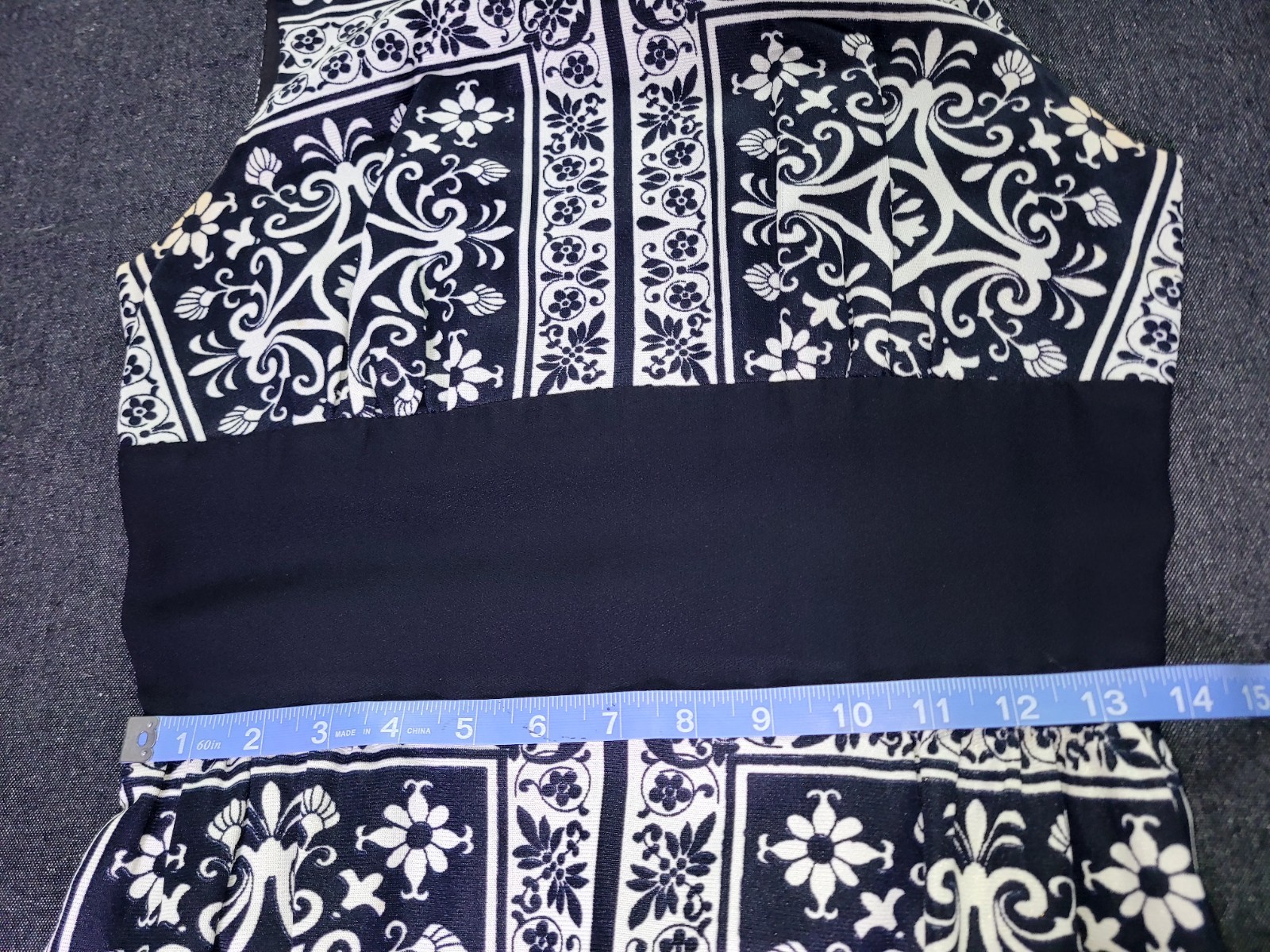 Vintage 60s 70s Black And White Maxi Filigree Greek Italian Dress Size Small