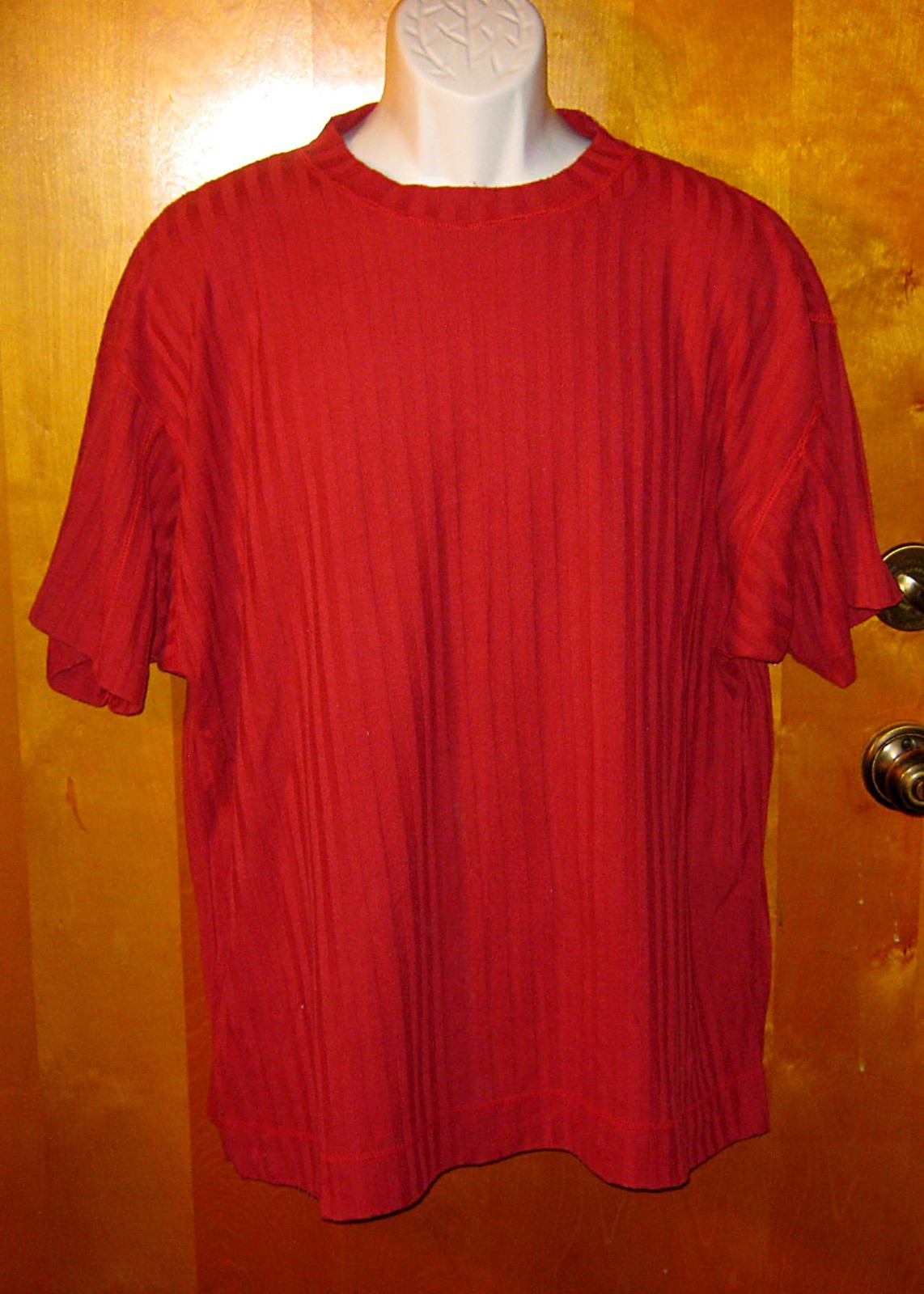 Vintage Authentico Forenza Ribbed Burgandy Pull Over Shirt Size L