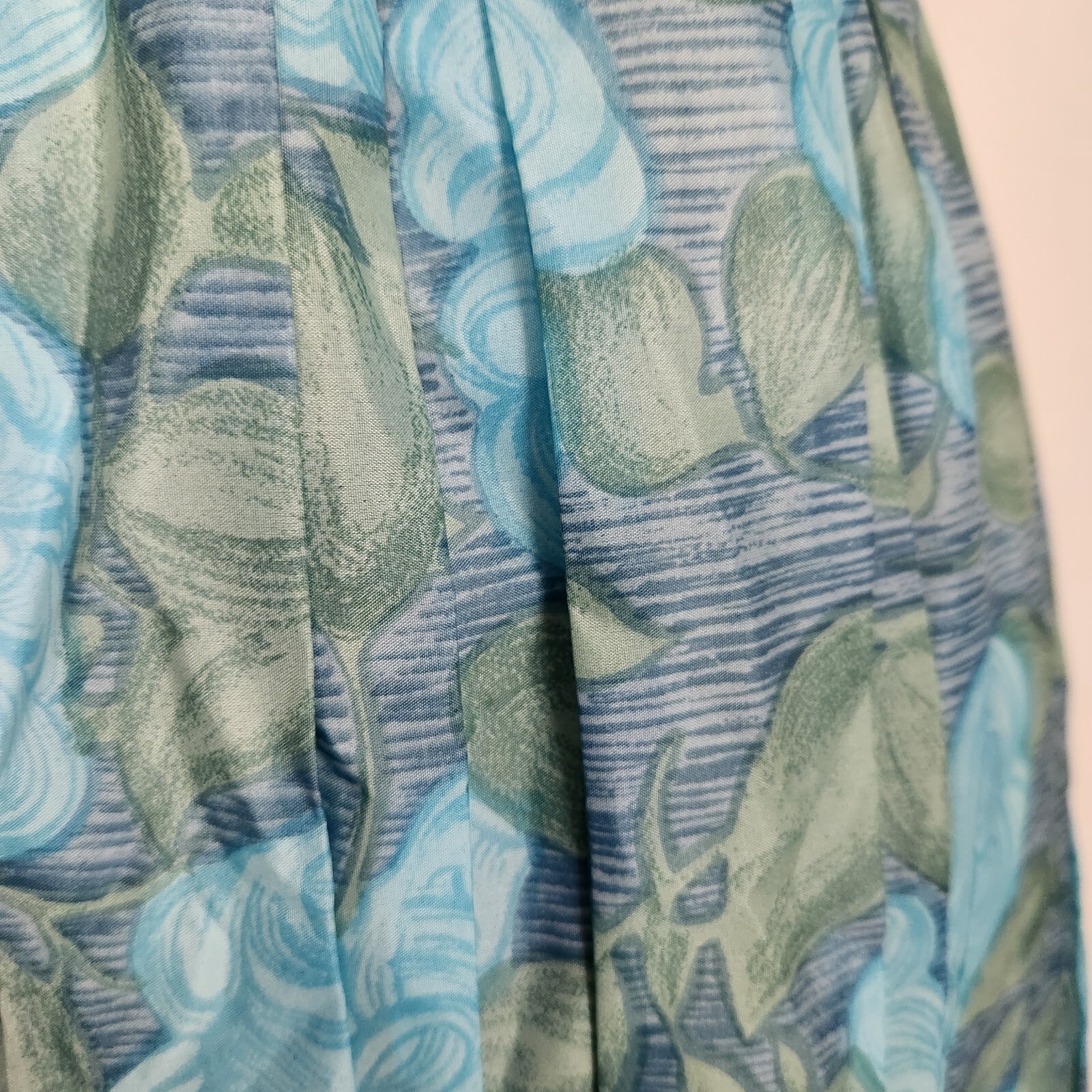 Maxine Floral Day Dress Ladies S Atomic MCM Aqua Trad Housewife Day Vamp 50s Vtg