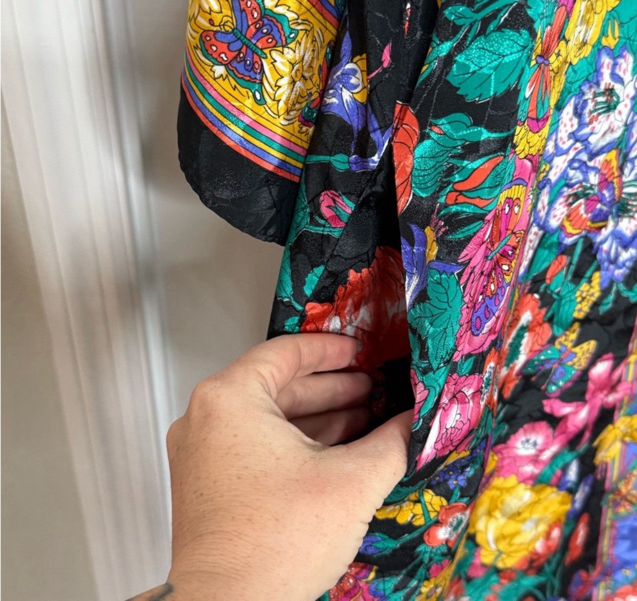 Rare Vintage 80s Ruth Norman SAKS FIFTH AVENUE CAFTAN MAXI DRESS MUMU USA MADE