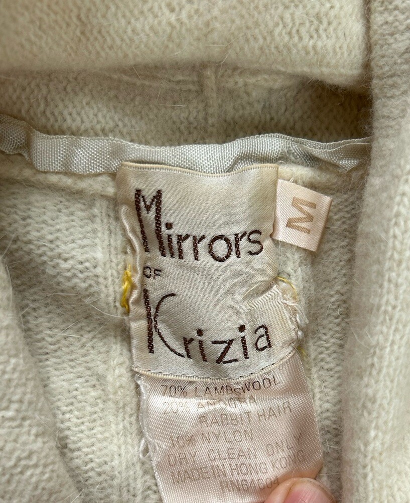 Vintage Mirrors Of Krizia Sweater Dress Lambswool/Angora Small