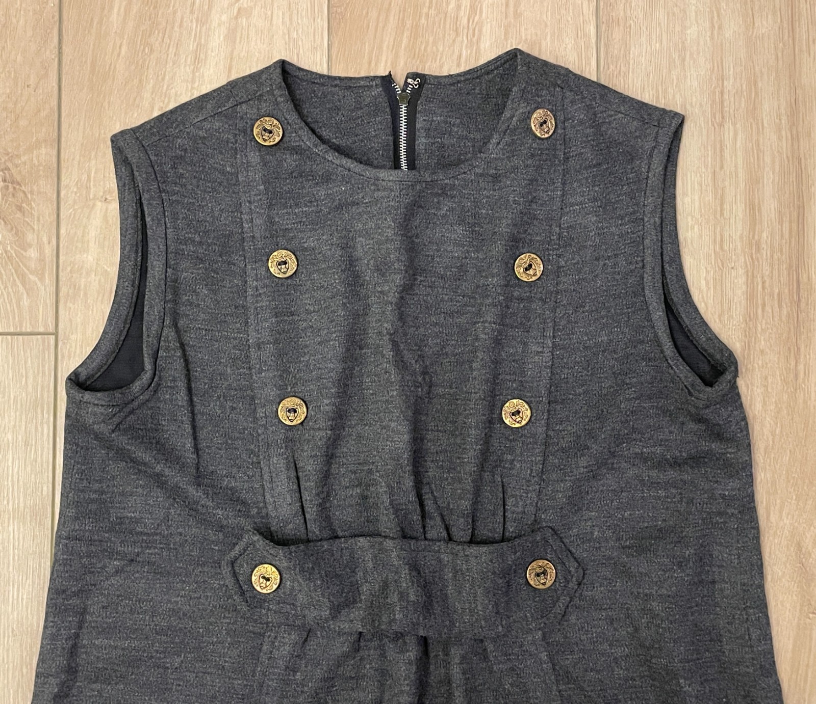 Vtg 1960s Johnstons California Wool Knit Gray Shift Dress-Women’s 10/Modern 4-6