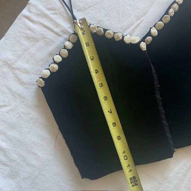 Vintage Coquette Velvet Corset Organza Skirt Set 11 Rosette Trim Balletcore Flaw