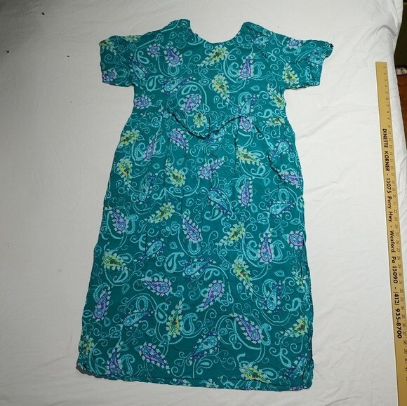 Diane von Furstenberg Color Authority Teal Paisley Dress 1X/2X Coastal Grandma