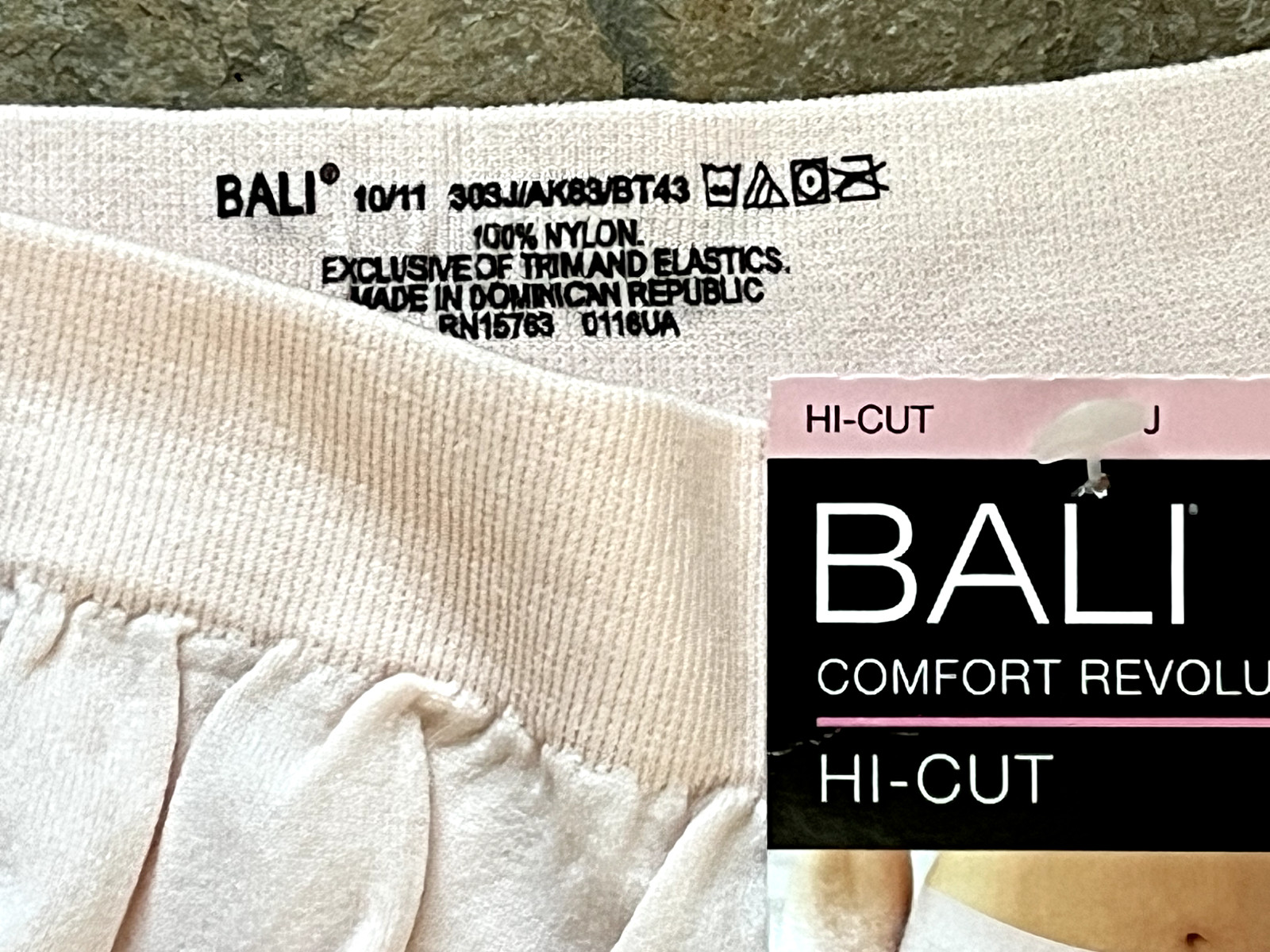 225 BALI 10/11 PINK Comfort Revolution Hi Cut Brief Panties #303J NWT