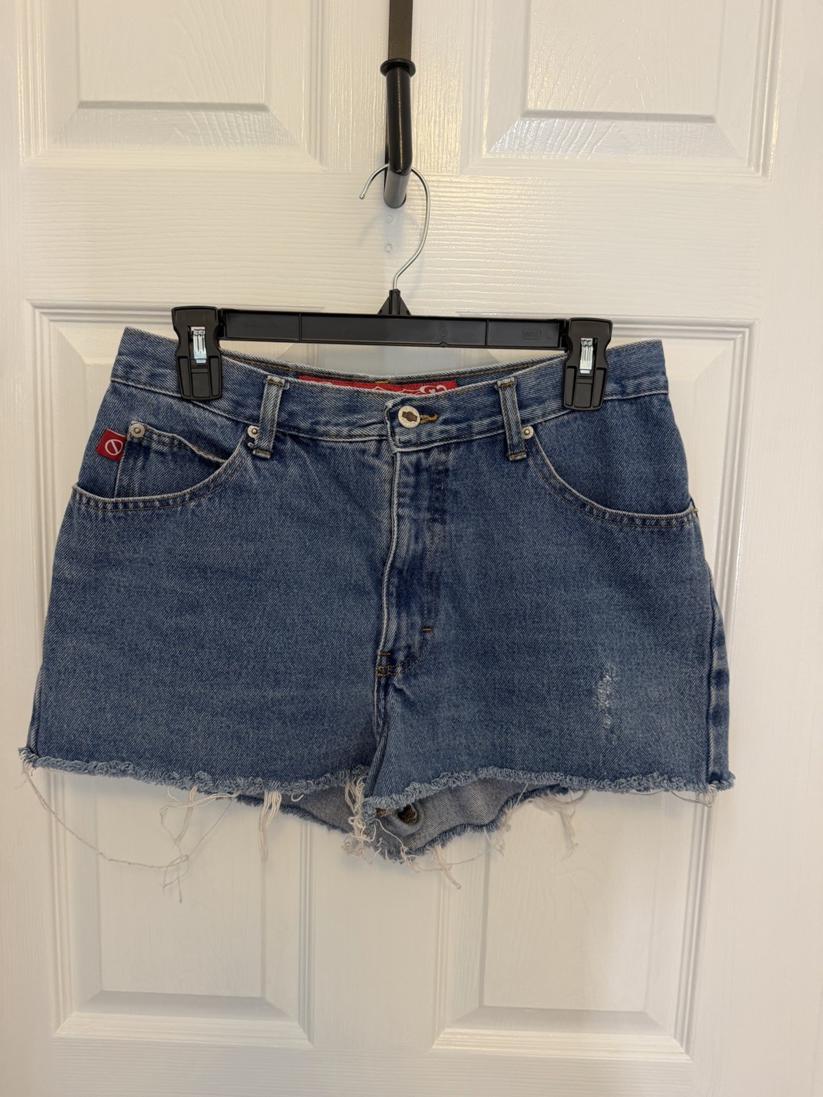 No Excuses Denim Shorts Size 11 9/10 Waist 3” Vintage 90s Y2K