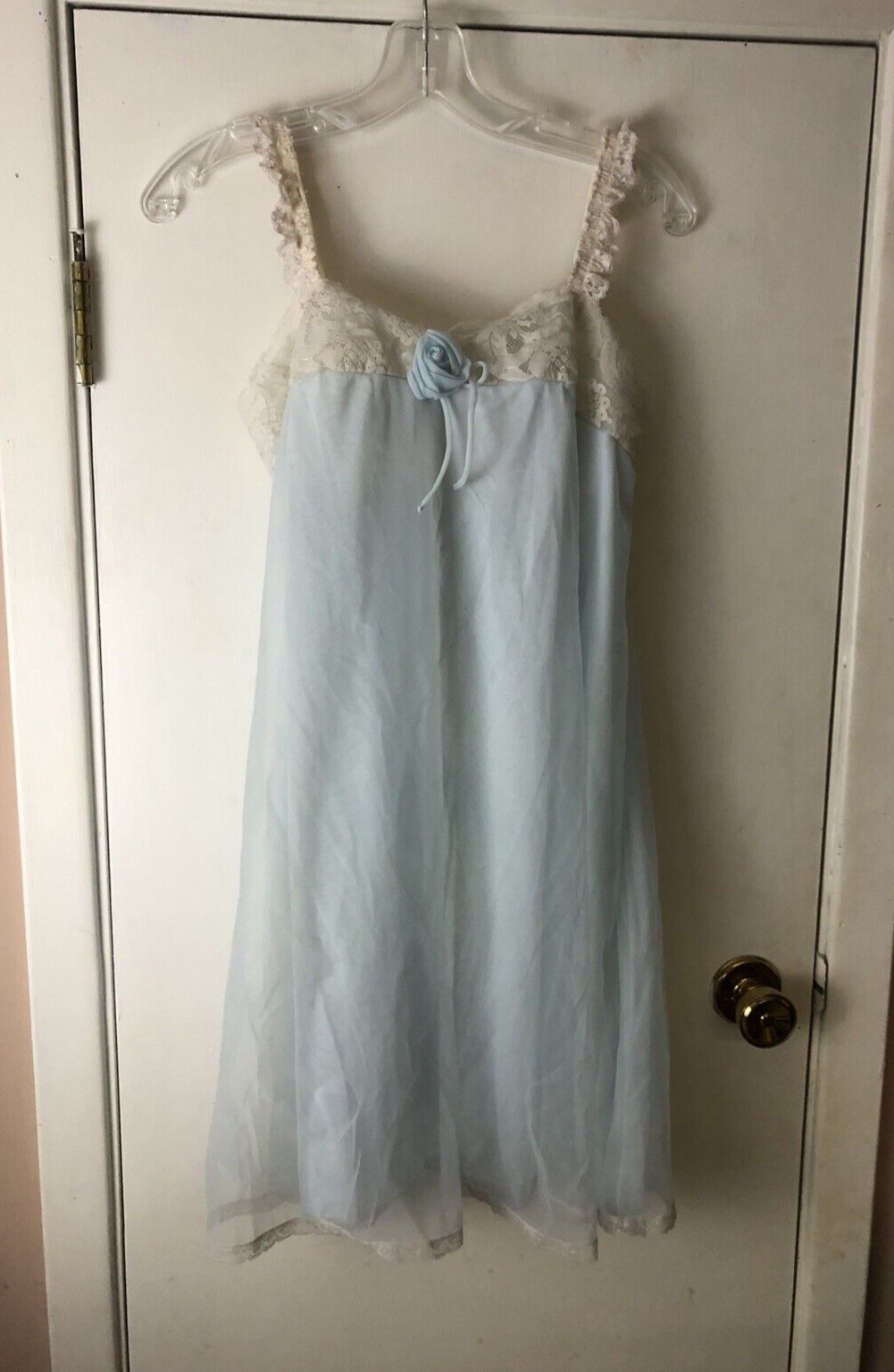 Vtg OLGA BABYDOLL NIGHTGOWN short sexy pinup girl 1960s lace bra SLEEPING PRETTY