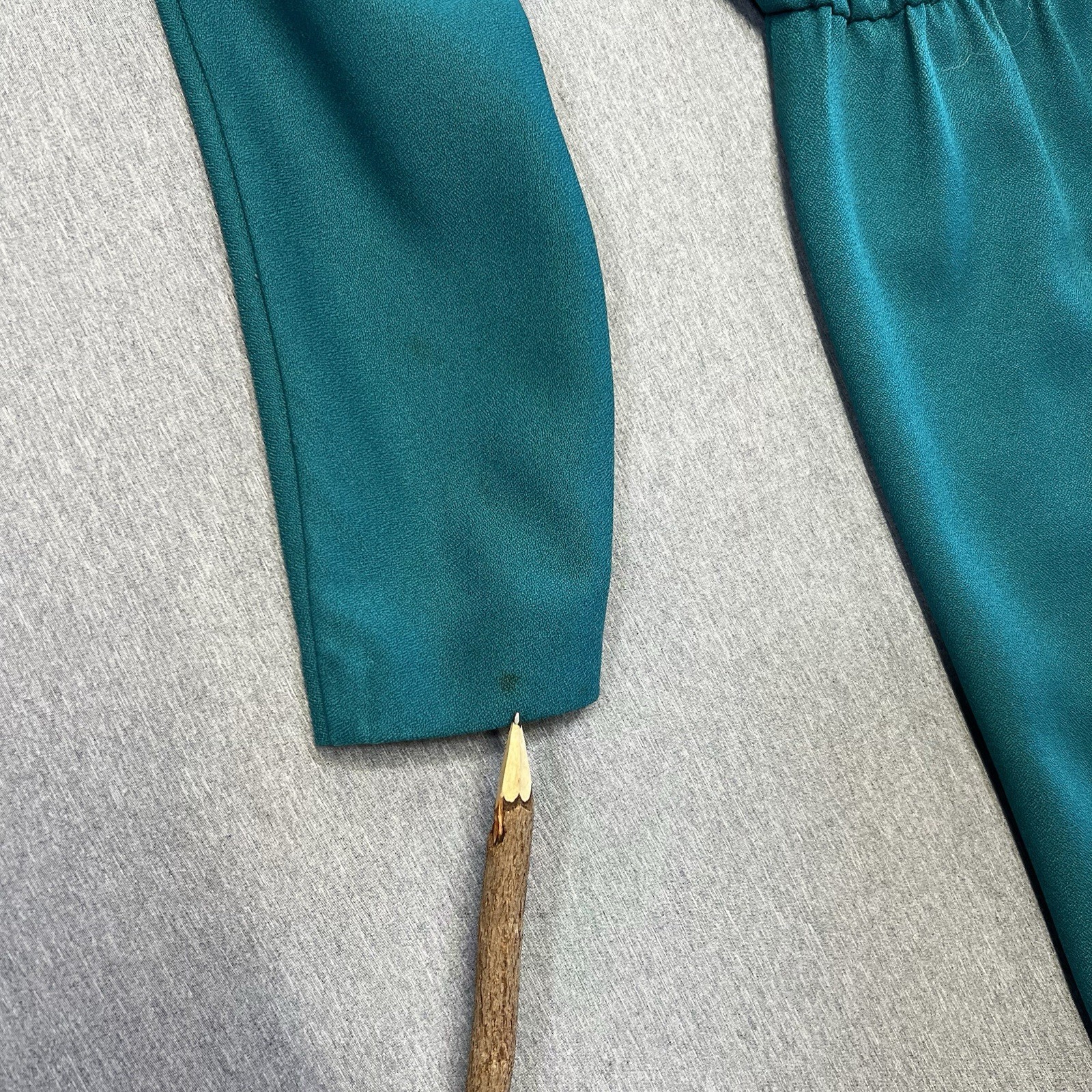 Vintage 80s Teal Power Jumpsuit Belted USA Made Joan Walters Petite 80s tailored