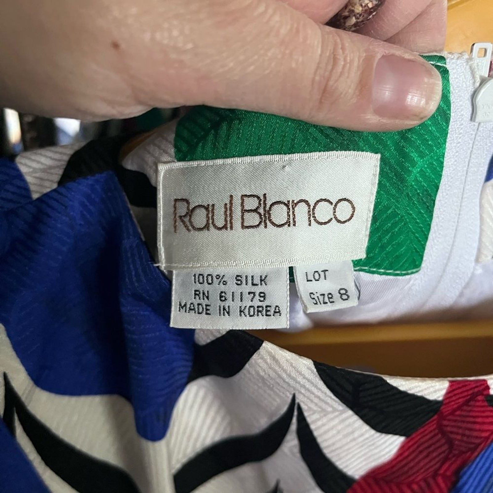 Vintage Designer Raul Blanco silk mini dress size 8