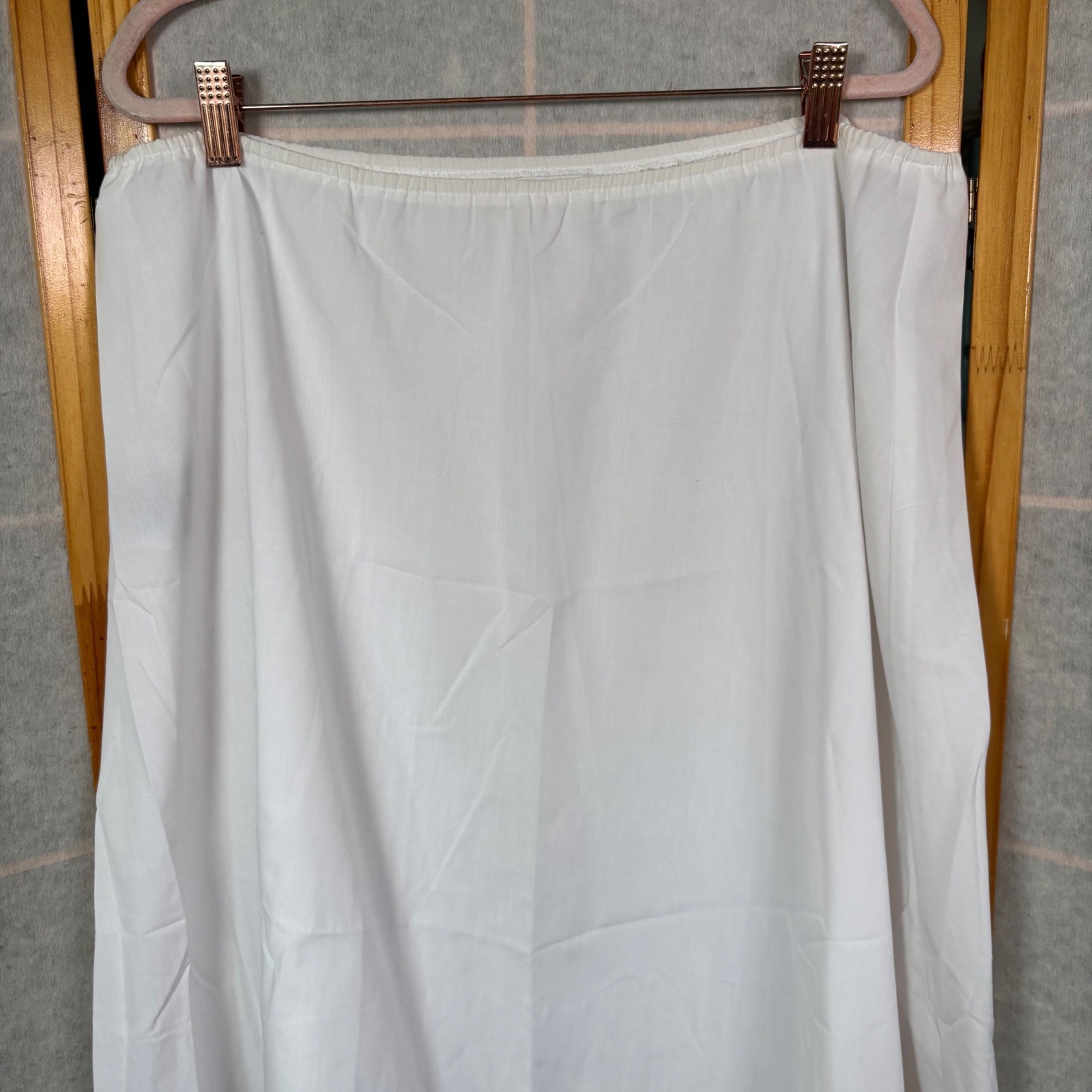 VTG California Bay & Co Skirt White Cotton Eyelet Ruffle Hem Prairie Boho