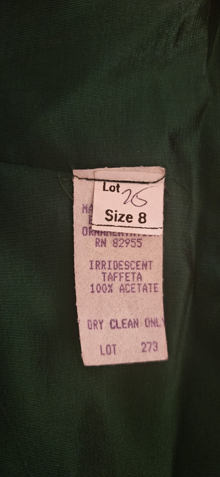 Vintage 1980s Green Formal Top With Rhinestone Buttons Mkd Sz 8 As Pictured