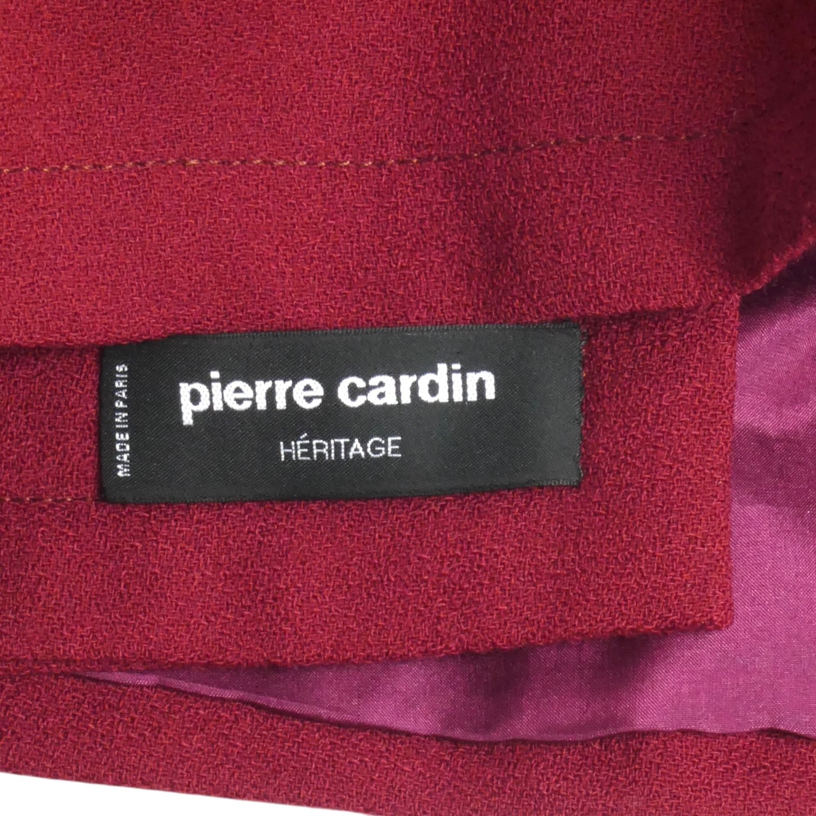PIERRE CARDIN HAUTE COUTURE- 1989 Wool & Fox Fur Sleeveles Coat, Size 8
