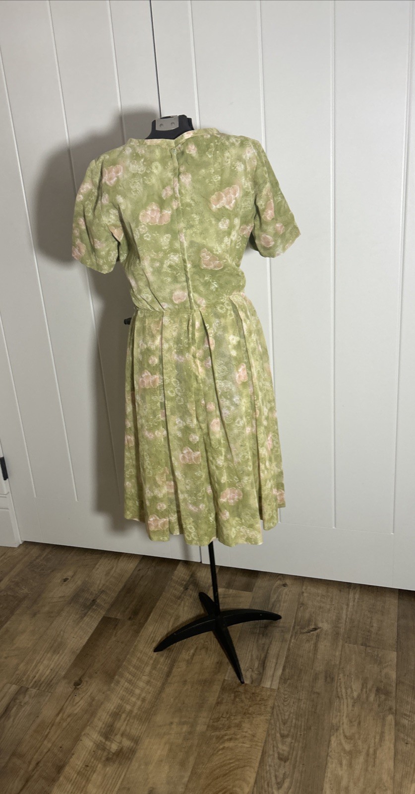 Vintage 1950’s Jean Lang Original Green Floral Print Dress