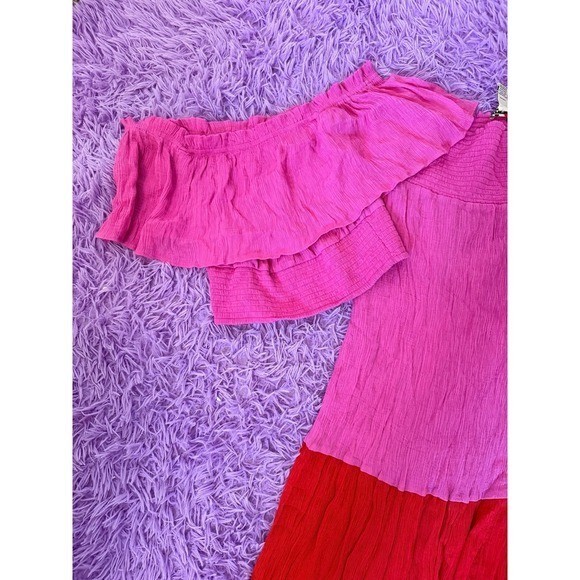 Vici dolls Flying tomato 2 piece skirt and top set pink and red size medium