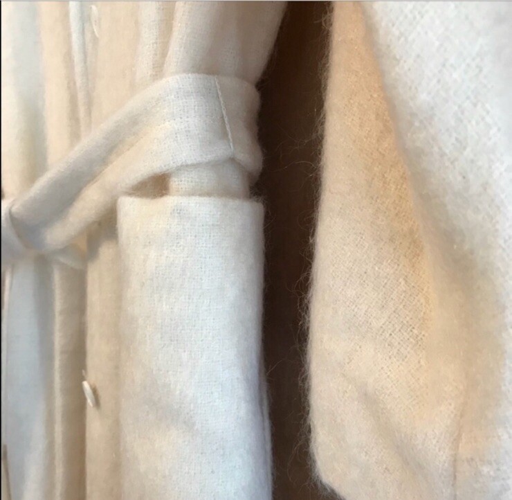 Jacobson By Denise Coat Mohair/Wool Long Vintage Size L Mid-calf Bust 47”