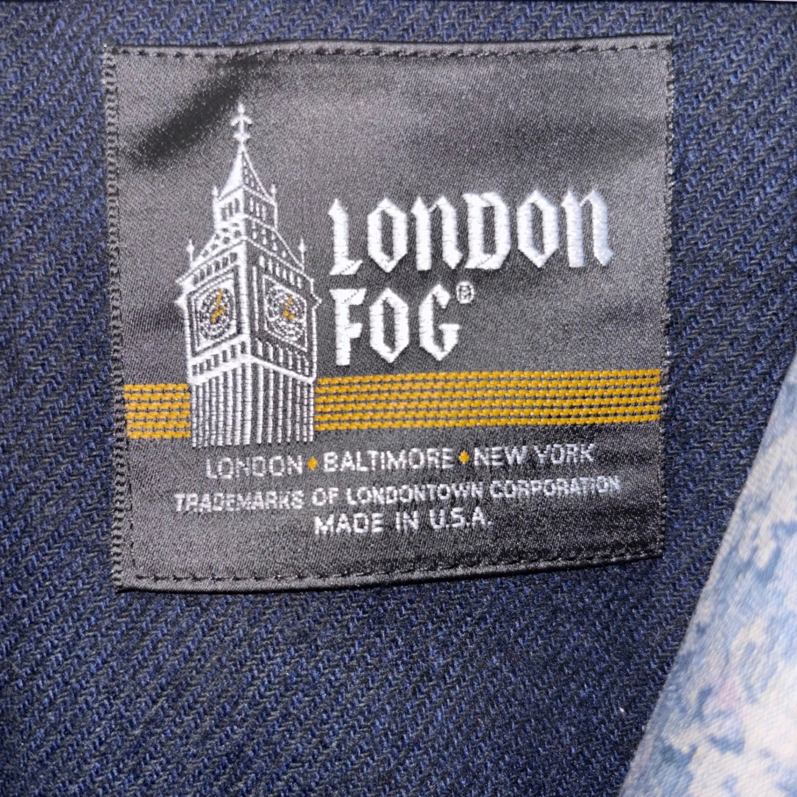 Vintage London Fog Womens 10P Floral Jacquard Trench Coat Made in USA Gray