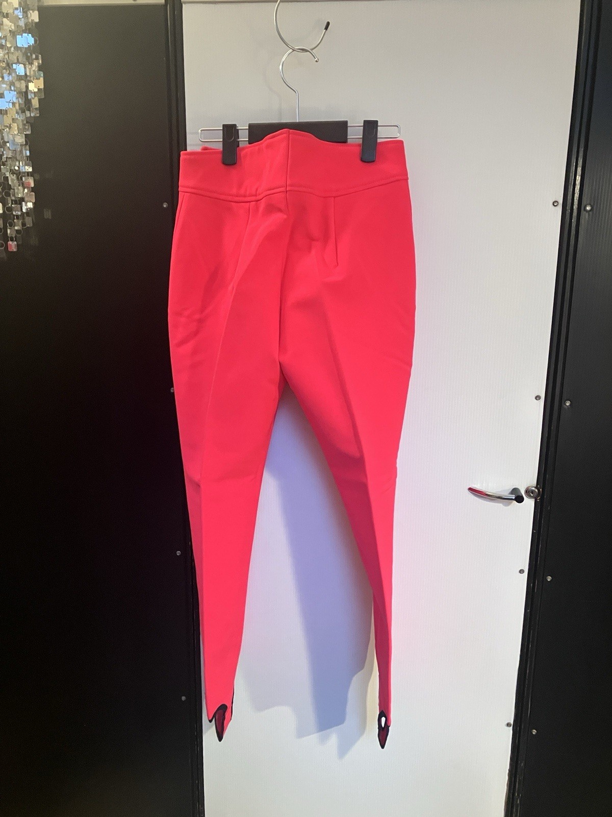 Vintage Fluorescent Red In the Boot Ski pants Stretch Obermeyer XS