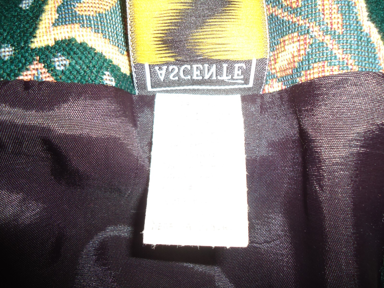 VTG Green Floral Tapestry Blazer Ascente 2X Shoulder Pads Pockets Granny Core