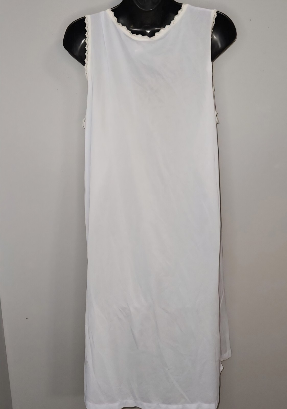 Vtg Sears Carriage Court Periwinkle / Pale Blue Nylon Nightgown Silky Soft Large