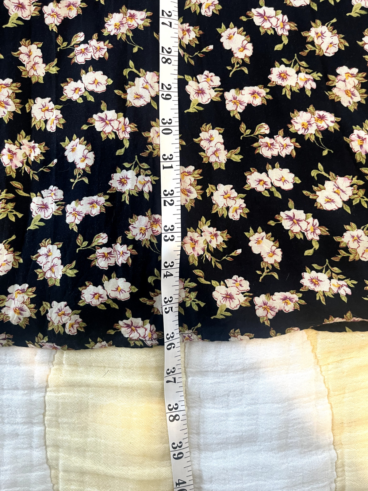 Doen Style Vintage Sarah Richards Rayon Black Floral Maxi Dress (tagged Sz 7)