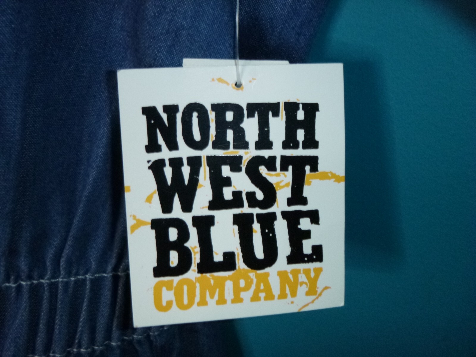 NOS Vtg 80s Northwest Blues Montgomery Wards Blue Denim SHorts Romper Sz M/L