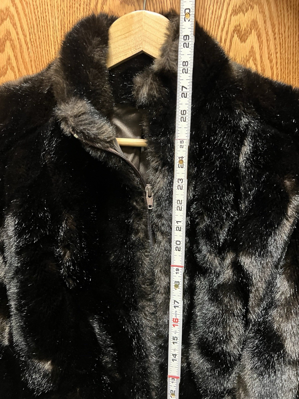 Vintage Hillmoor NY Tissavel Dark Brown Faux Fur Full Zip Women’s Coat Sz 8 USA