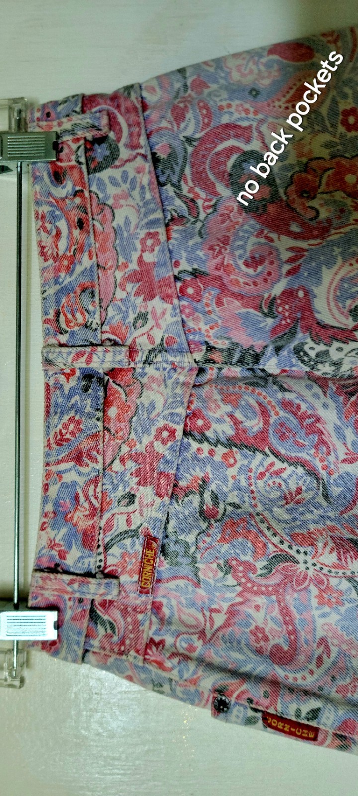 Vtg Early 90s Rare Corniche Floral Pastel Print High Waisted Jeans Size 9/10