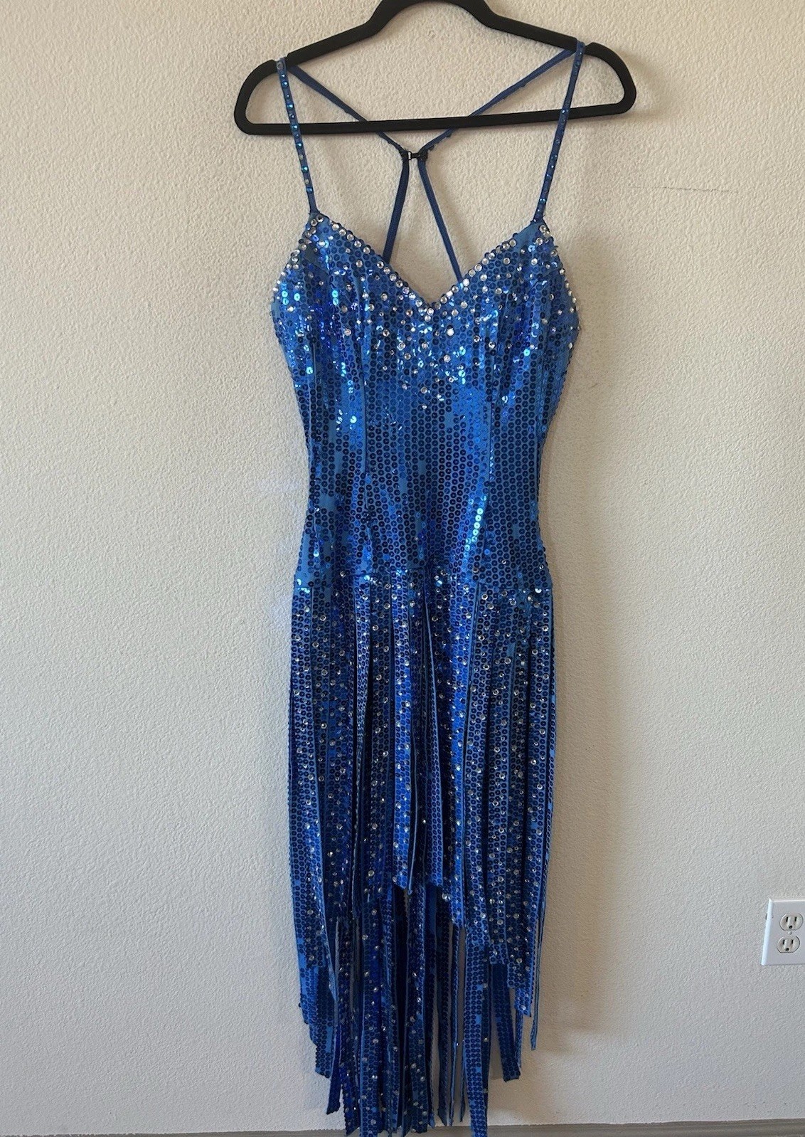 Vintage Showgirl Sequin Fringe Corset Dress Taylor Swift Stage Costume M