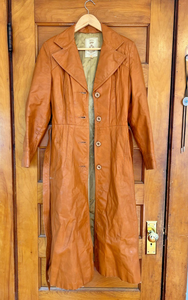 Gabriel Levy Vintage Long Leather Coat Women’s M