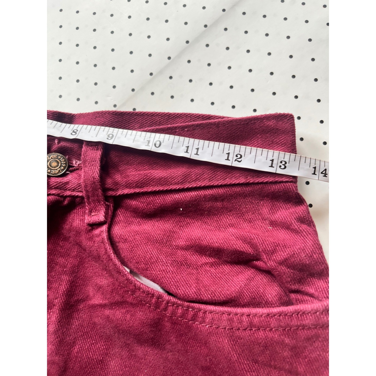 Vintage Lee Deadstock Jeans 26 Port Wine High Waist Tapered Mom Jeans 300-0263