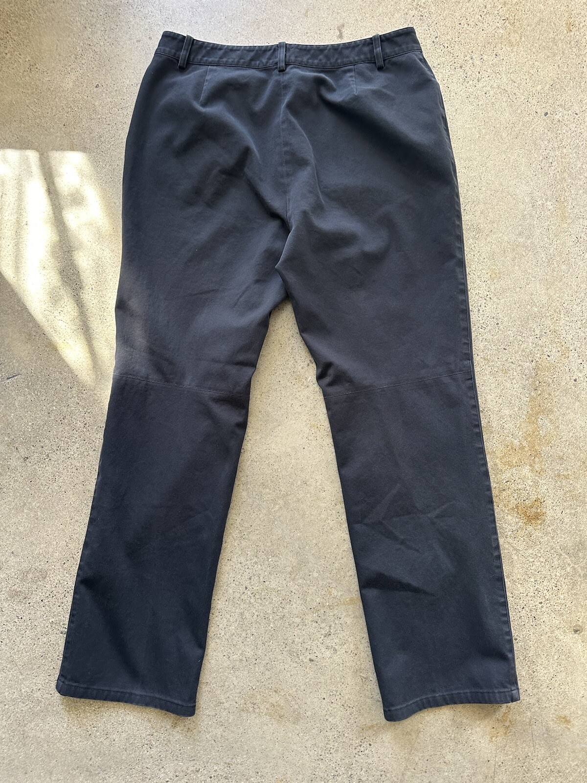 Vintage Lauren Ralph Lauren Black Cotton & Elastane Metal Button Pants Size 10