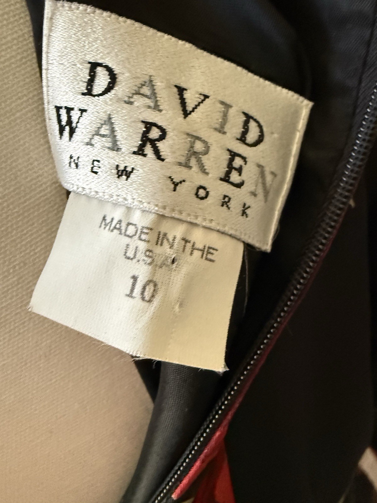 Vintage 90s David Warren NY Rose Floral Dress Shoulder Pads Black Midi