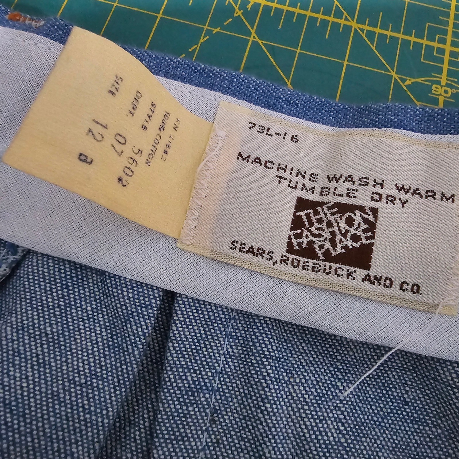 Vintage 1970s Sears The Fashion Place Denim Culottes High Waist Gaucho Pants