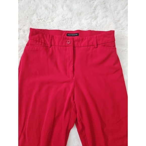 Vintage Style Counterparts Vibrant Red Straight Leg Pants – Size 10