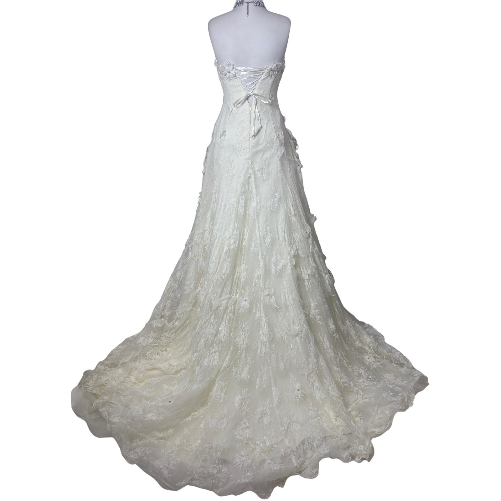 Vintage 3D Floral Wedding Bridal Dress Bride Dress Fairycore Wedding Gown