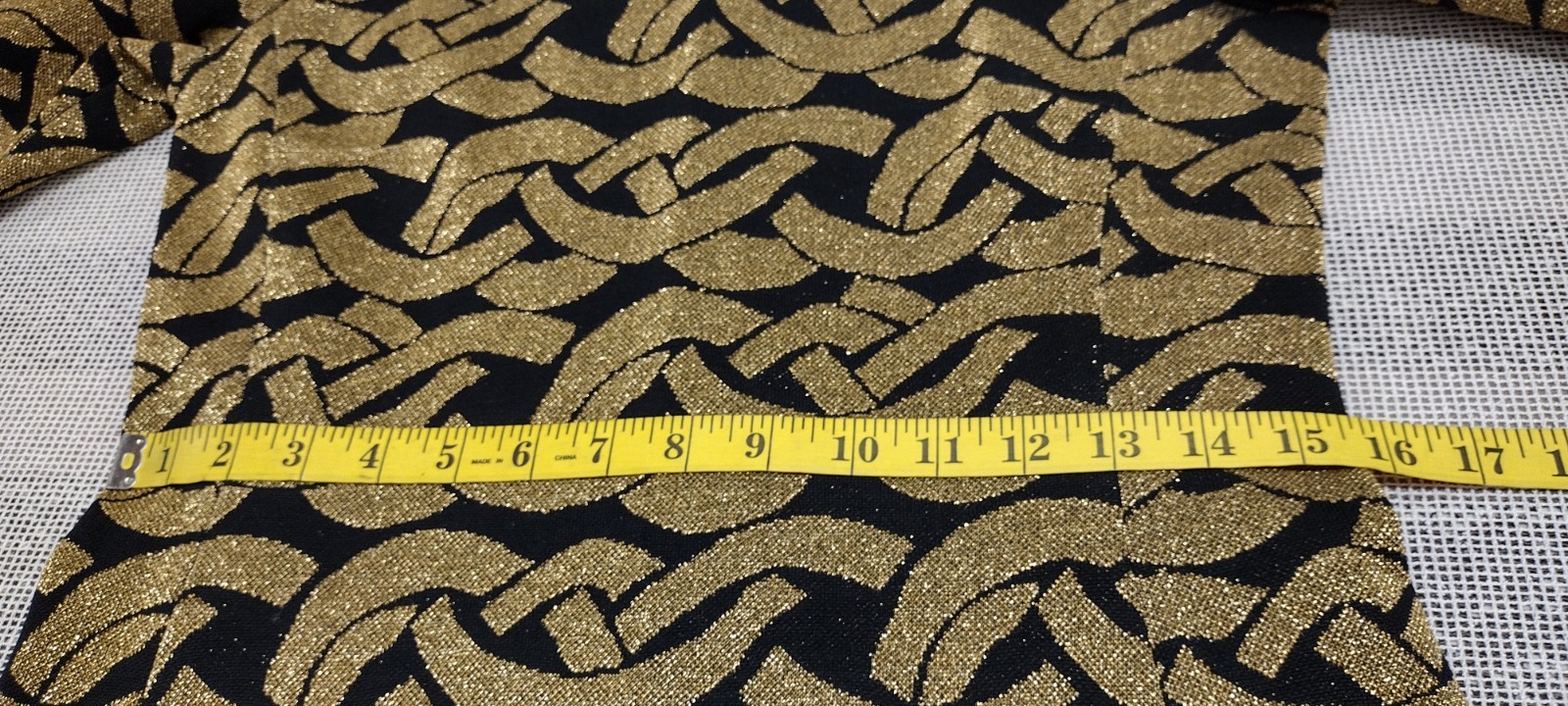 Vintage 60s Mod Mini Dress Gold Metallic Virgin Wool KIMBERLY M MOCK LONG SLEEVE