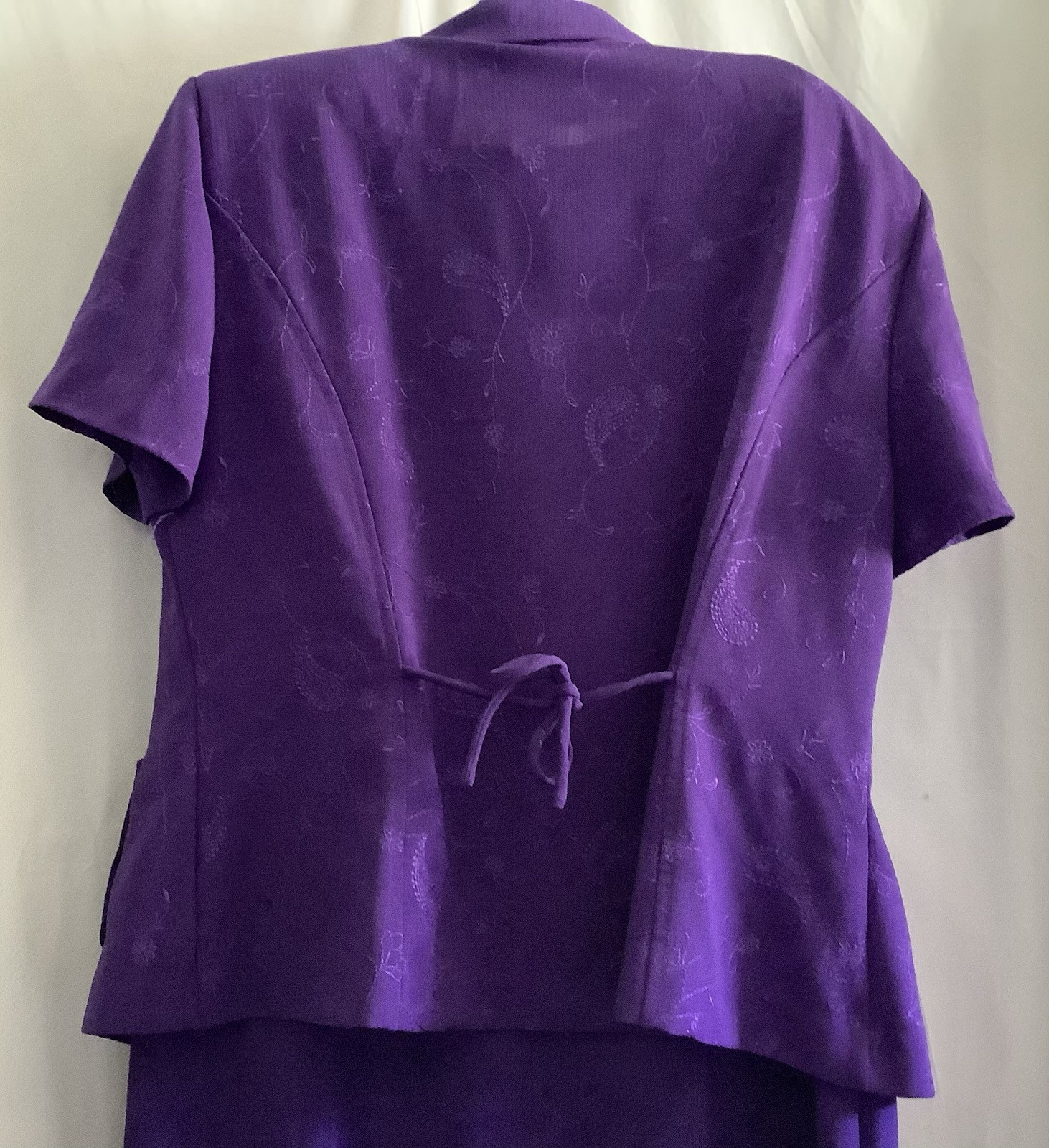 SAG HARBOR DRESS/JACKET SET (size 12) Deep Purple, Midi Excellent Condition
