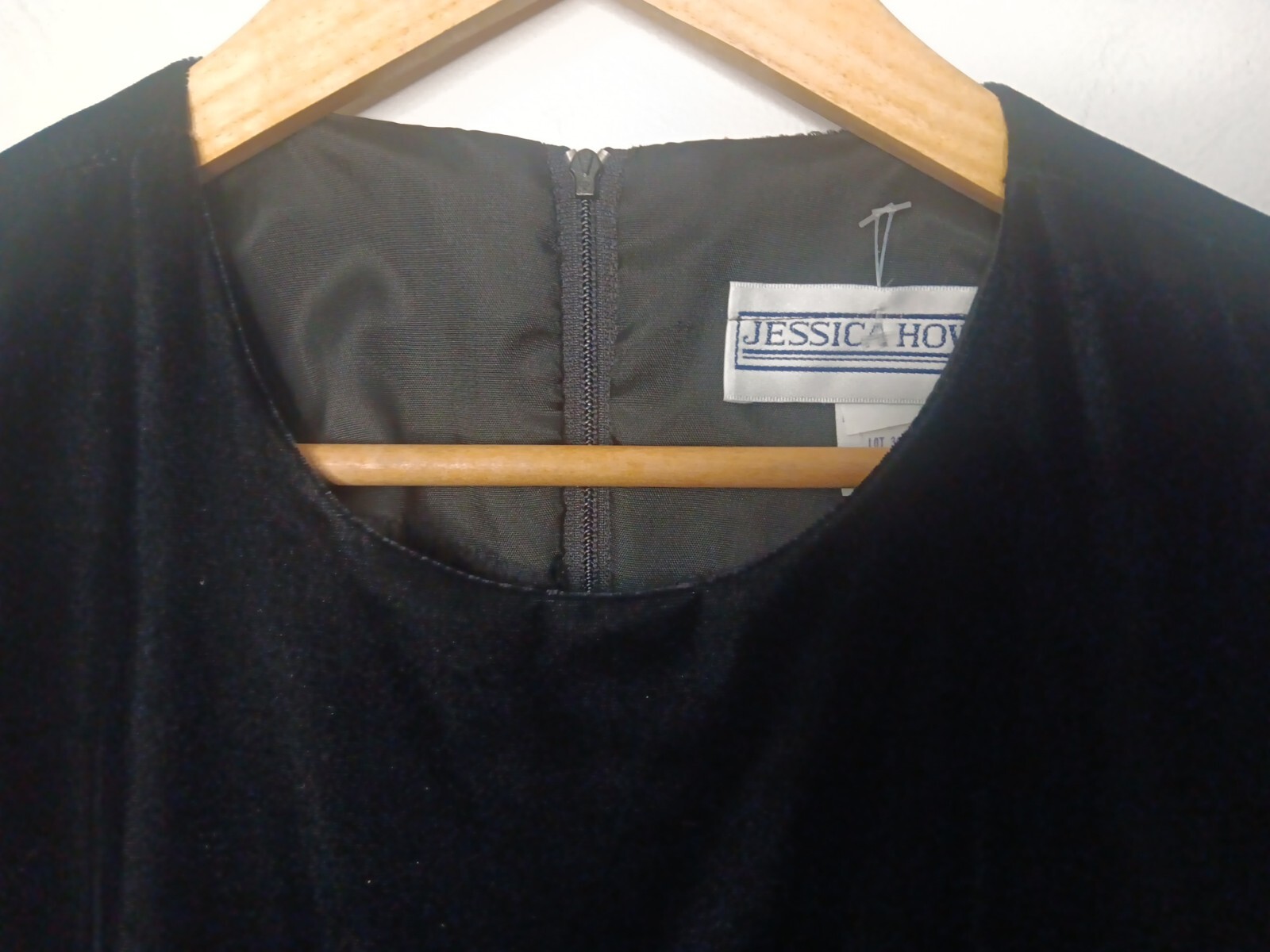 Jessica Howard Vintage 80s Black Midi Velvet Evening Gown Dress Womens 8 NWT USA