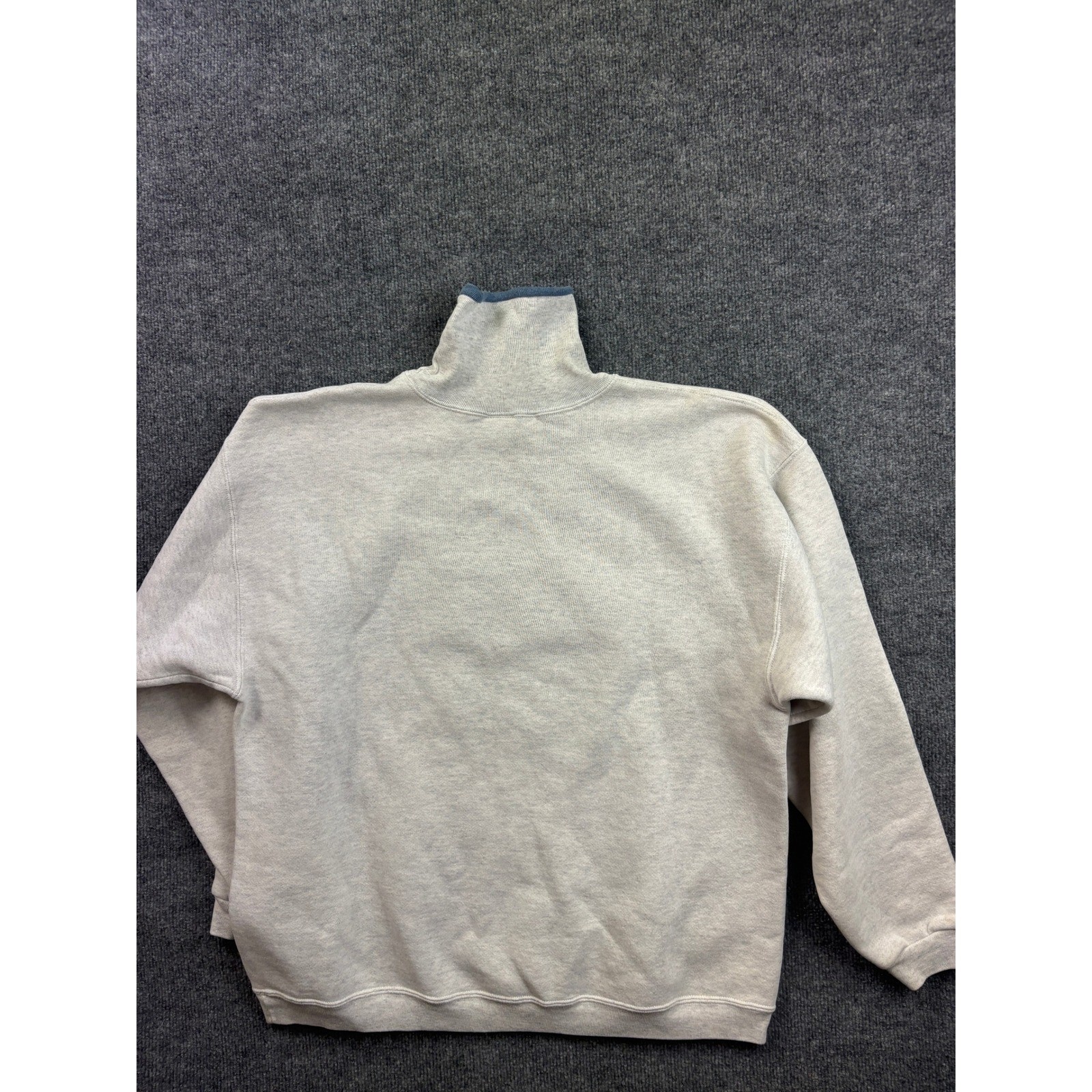 H.L. Miller Gold Sweatshirt Womens L Grey Vintage 1997 Winter Cabin Mock Neck