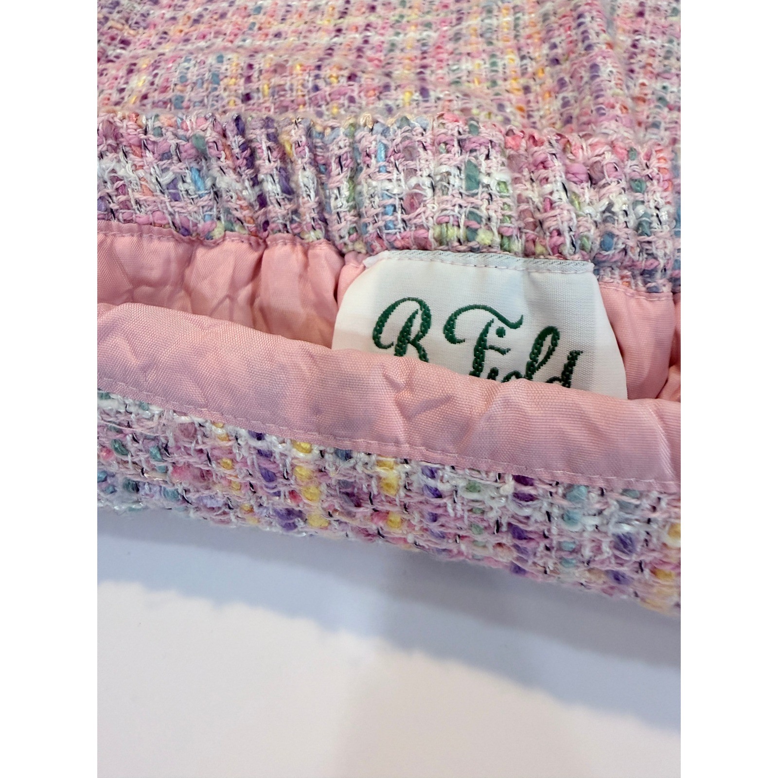 Vintage B Field Pastel Tweed Skirt Pink Multi Mini 2 XS/S