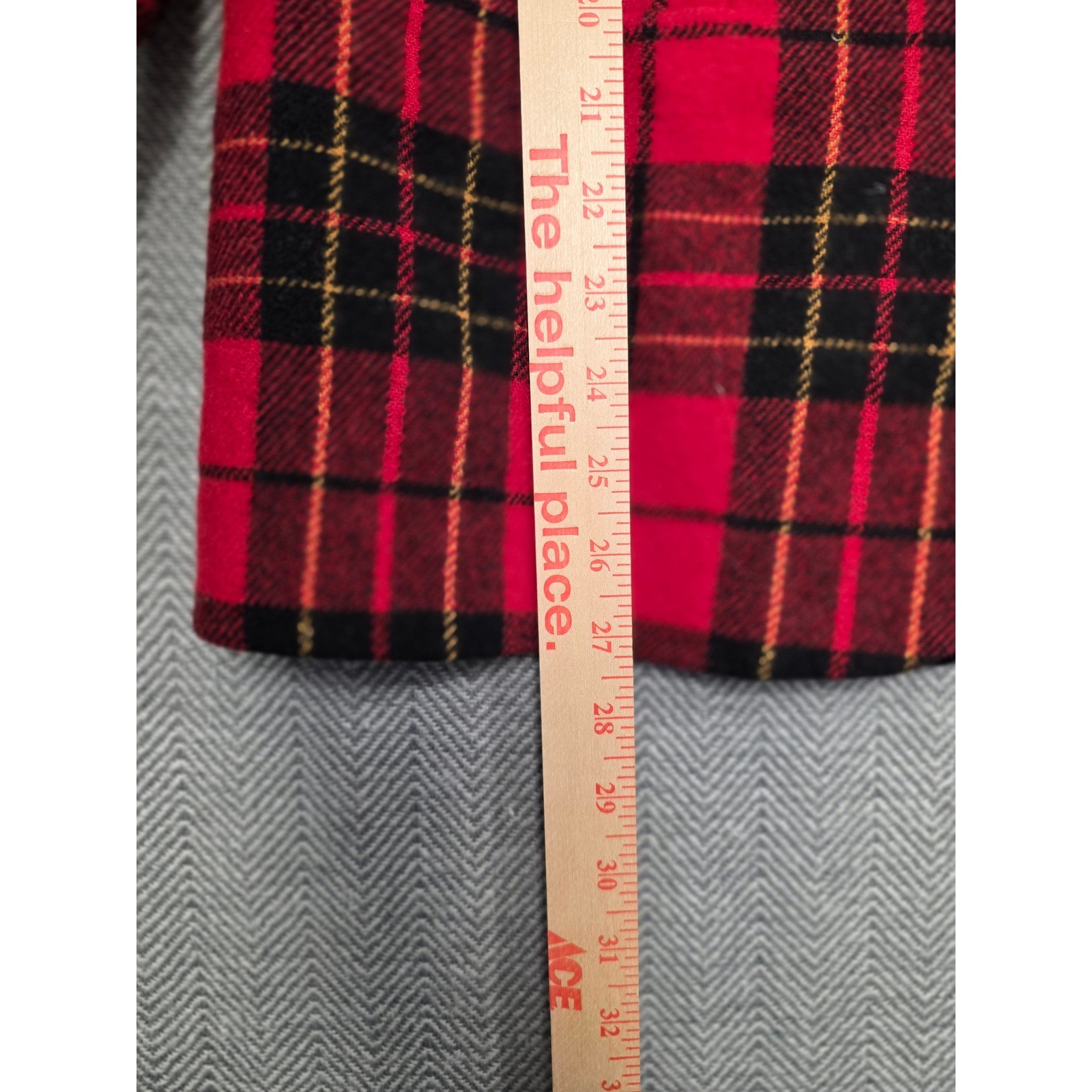 Vintage Donnybrook Red Black Plaid Blazer Jacket 11/12 Ukraine 90s Grunge Punk