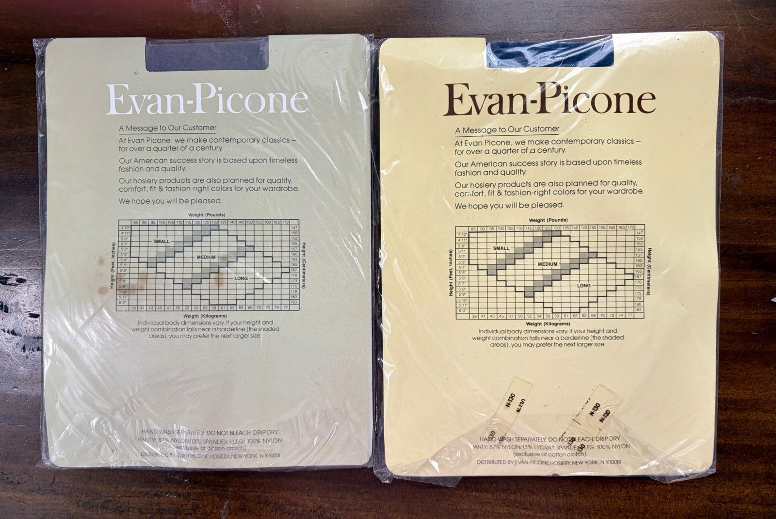 Evan Picone Control Top Cotton Shield Sandalfoot Panty Hose NIP Small New Grey