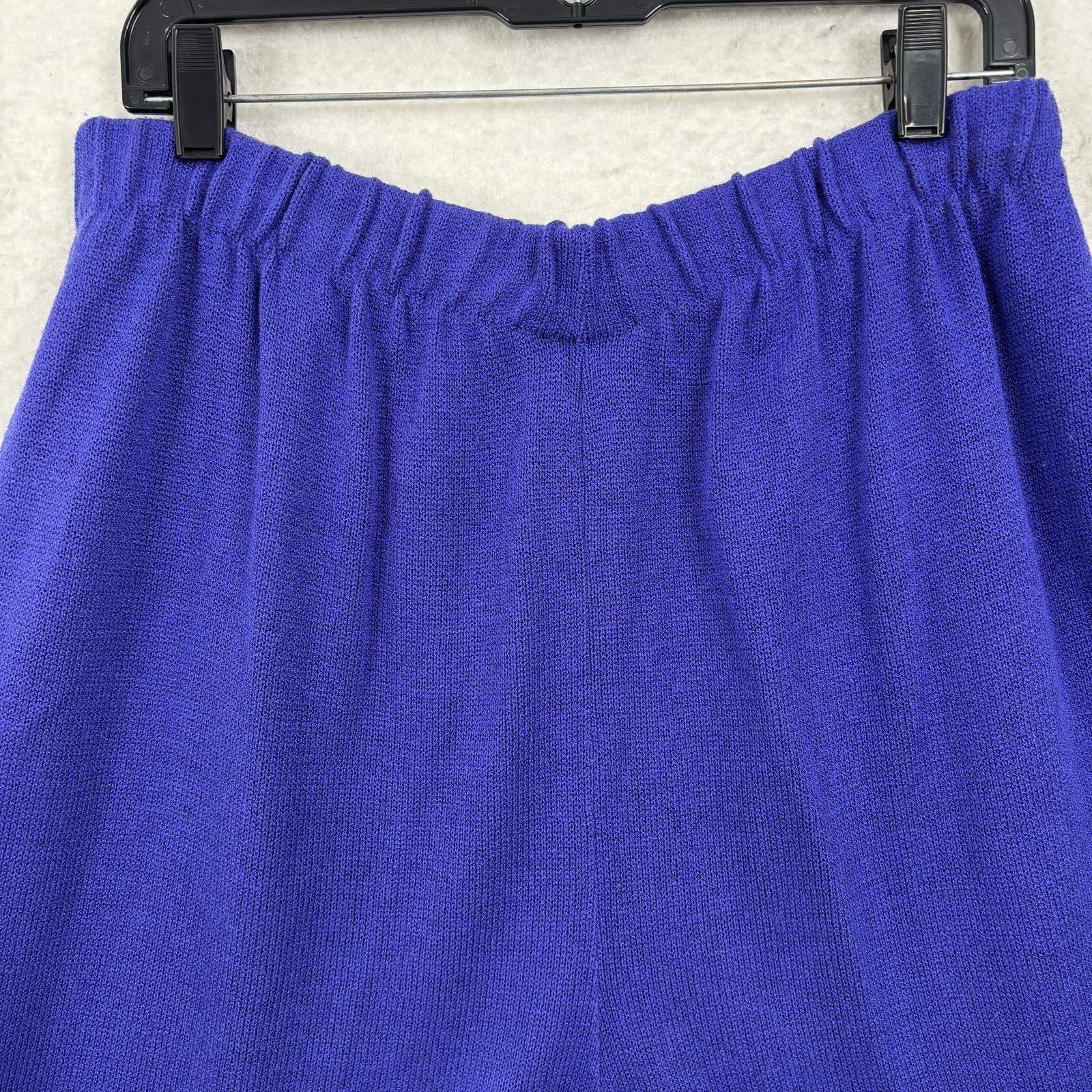 Vintage Laura by Alyzia Royal Blue Knit Cardigan Pants Set 18 Classic Old Money