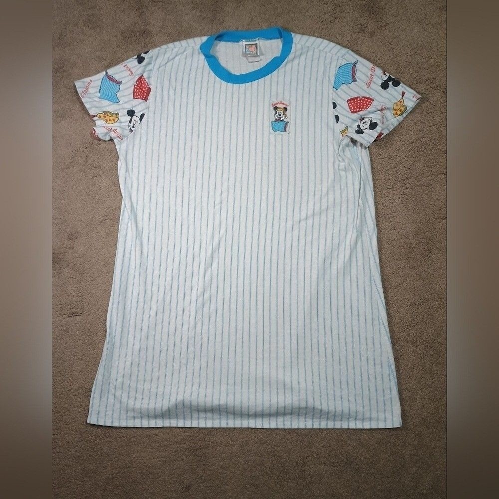 Vintage Disney Mickey Mouse striped nightgown sweet dreams unlimited