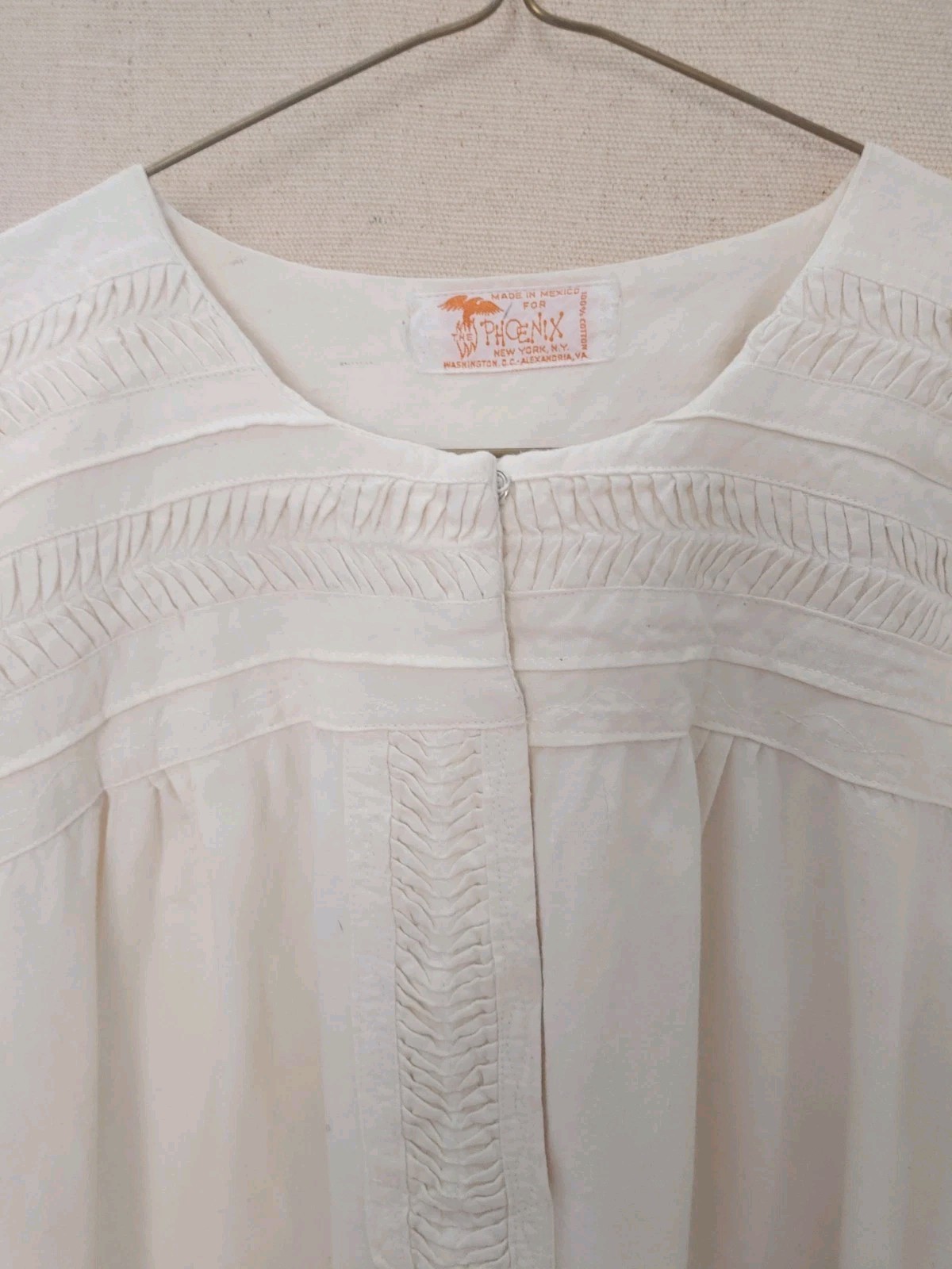 1960s Phoenix NY Label Cotton Tunic Dress Made In Mexico Sz 6/8