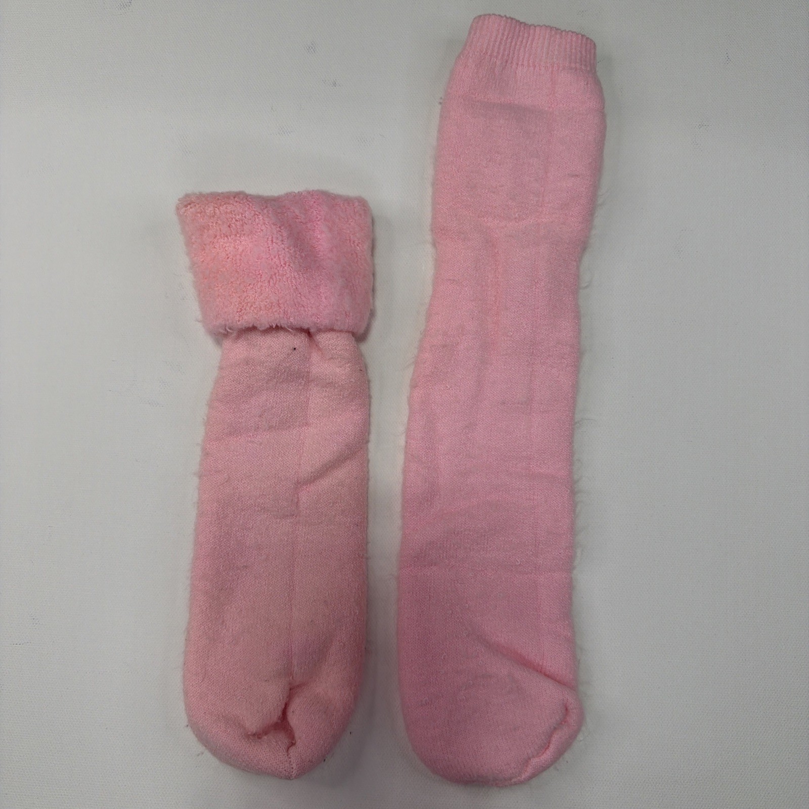 Vintage Socks Acrylic 14″ Roll Top 9-11 Women’s USA Made Soft Thick 80s 90s.