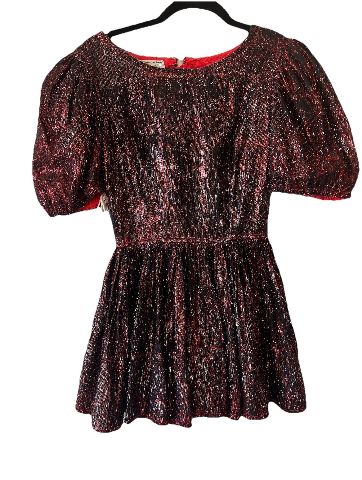 Vintage Williams Costume Metallic Mini Dress Cape Set XS/S Showgirl Burlesque