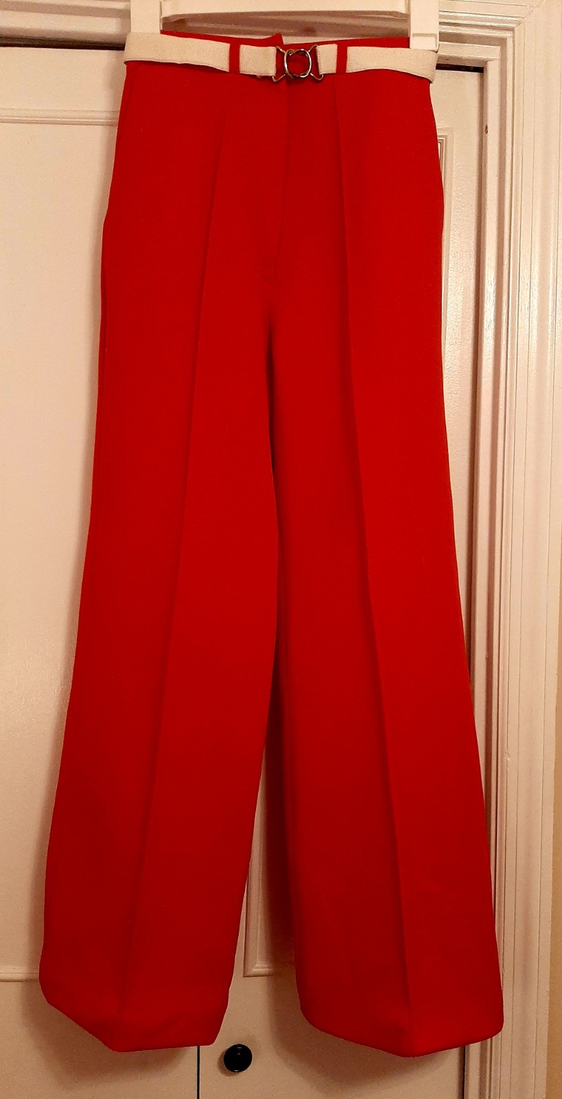 Red Vintage Jacket and Pants Casual Set for Women