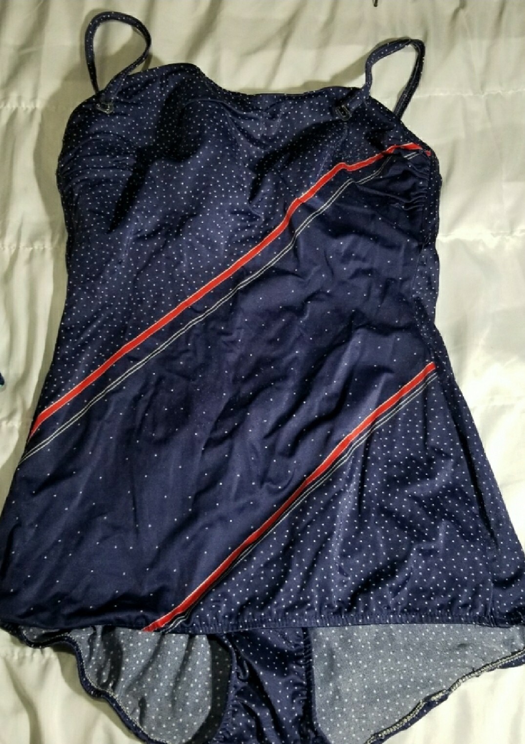 Vintage 1950s Robby Len navy Bathing Suit Size 17/18